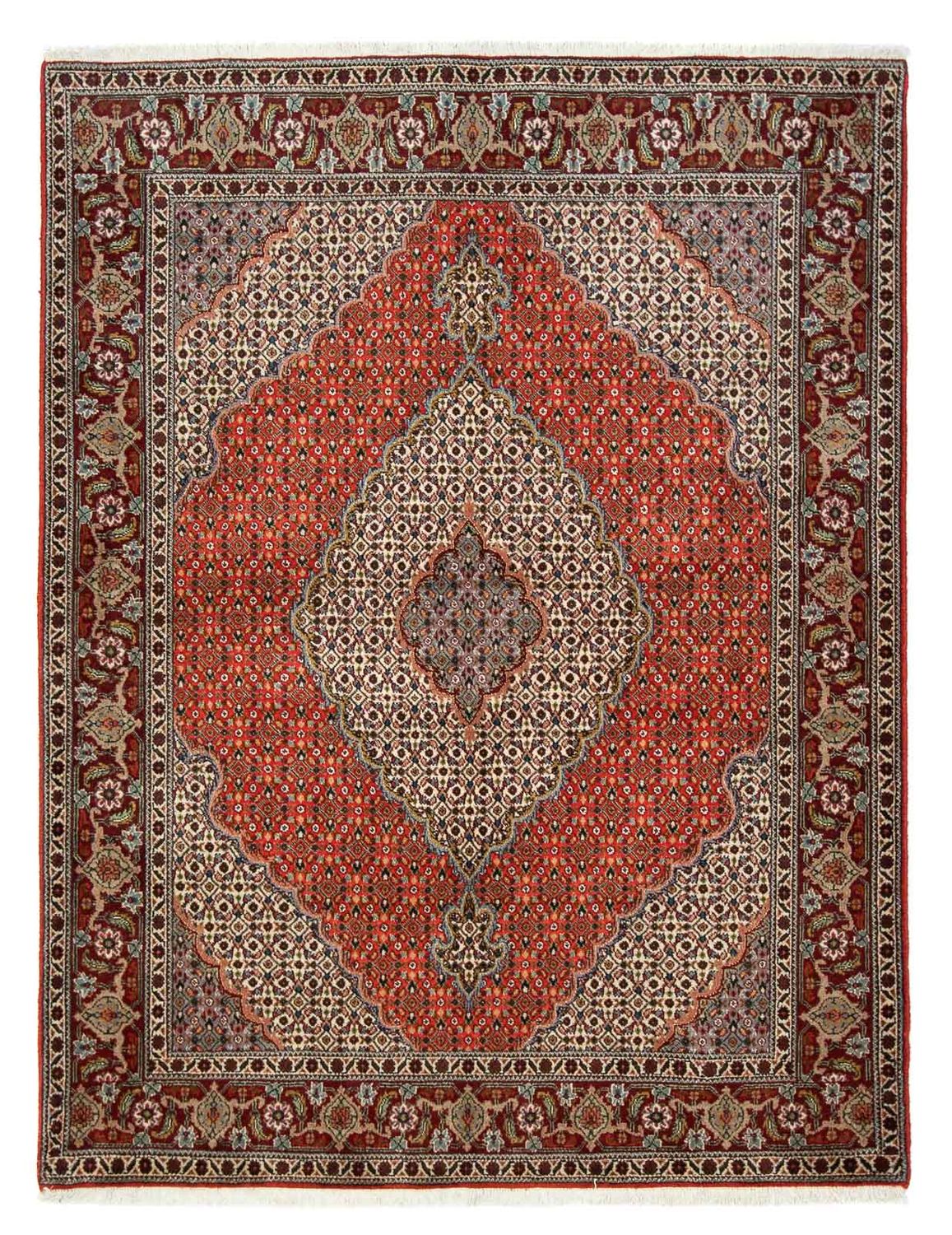 Persisk matta - Tabriz - 200 x 150 cm - mörkröd
