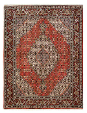 Persisk matta - Tabriz - 200 x 150 cm - mörkröd