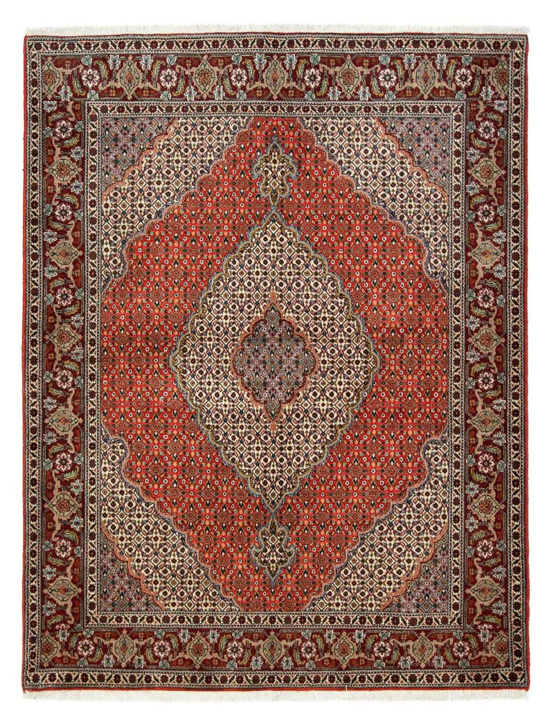 Persisk matta - Tabriz - 200 x 150 cm - mörkröd