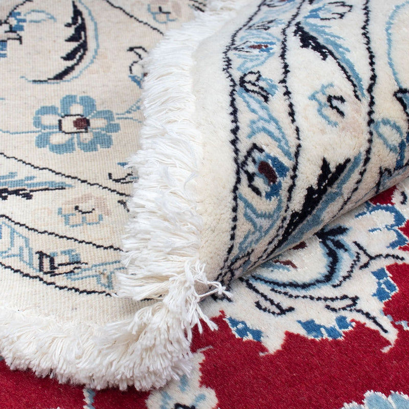 Persisk matta - Nain runt  - 248 x 248 cm - mörkröd