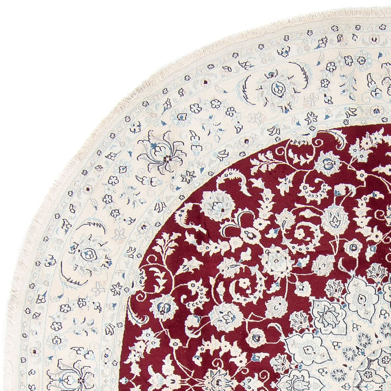 Persisk matta - Nain runt  - 300 x 300 cm - mörkröd