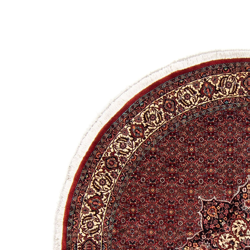 Persisk matta - Bijar runt  - 205 x 205 cm - mörkröd