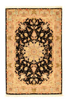 Tabriz - 50 Raj Mattan 101x152cm - Persisk matta - Rektangulär / Svart / 101 x 152 cm Rektangulär