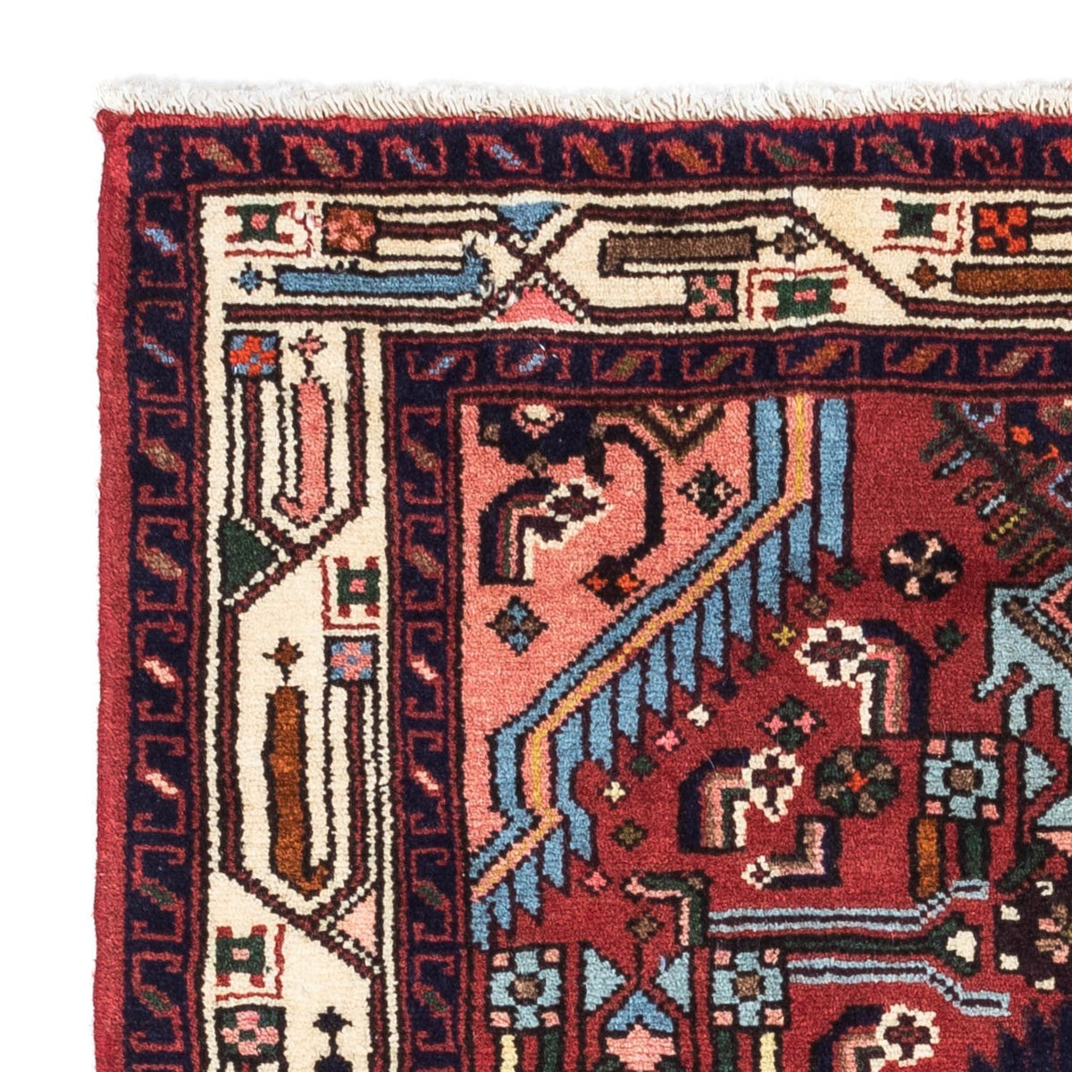 Persisk matta - Nomadic - 125 x 80 cm - mörkröd