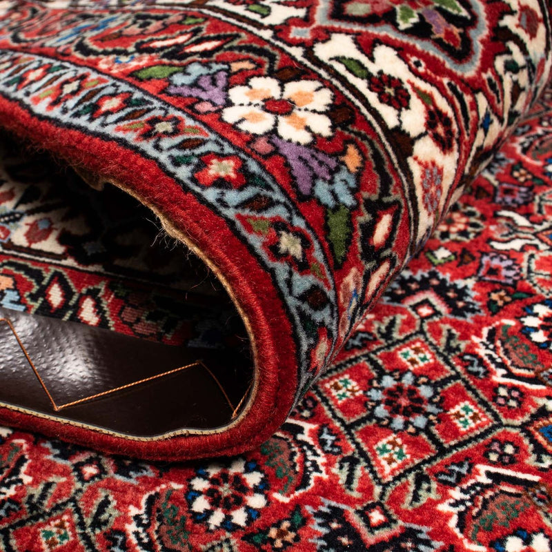Persisk matta - Bijar - 251 x 203 cm - mörkröd
