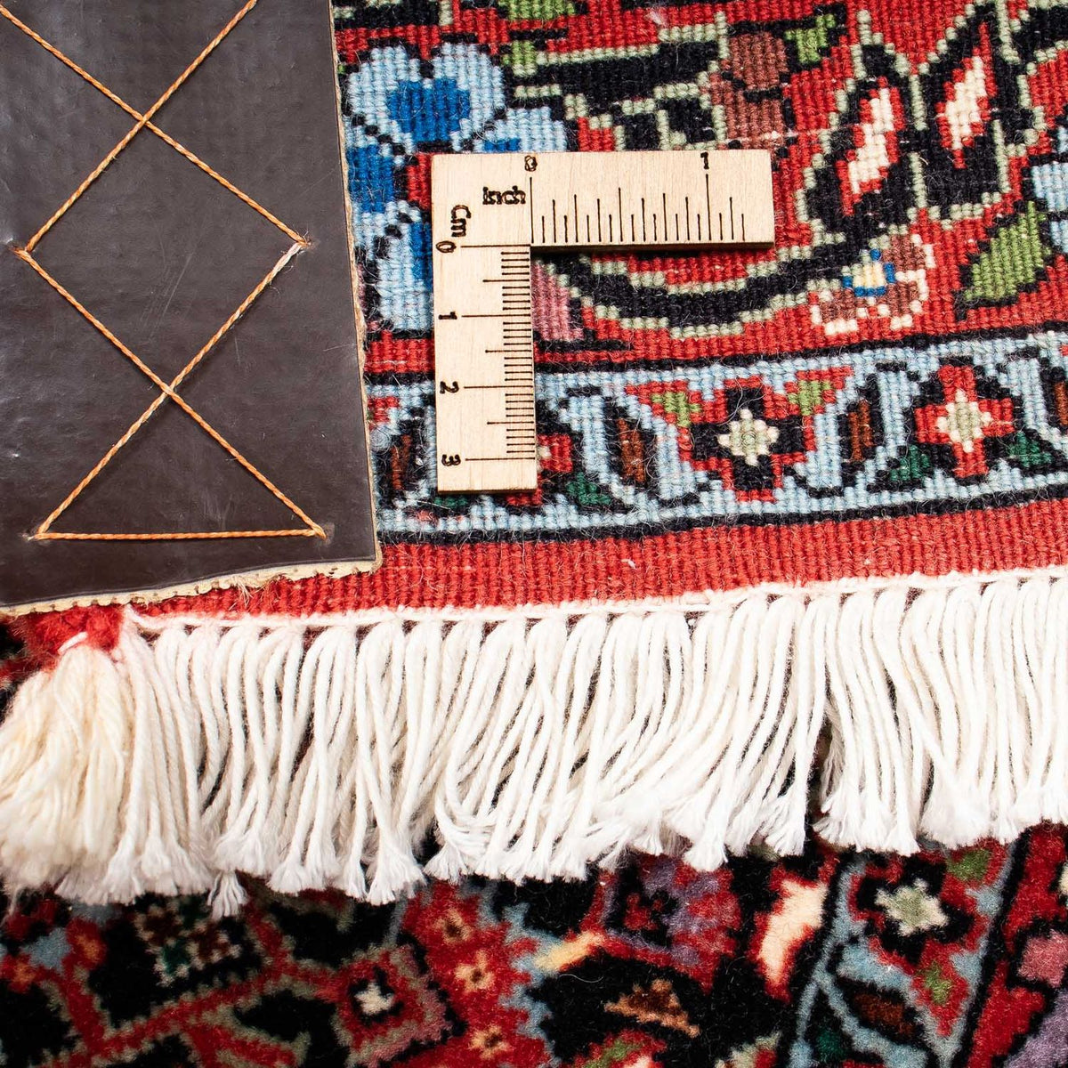 Persisk matta - Bijar - 251 x 203 cm - mörkröd