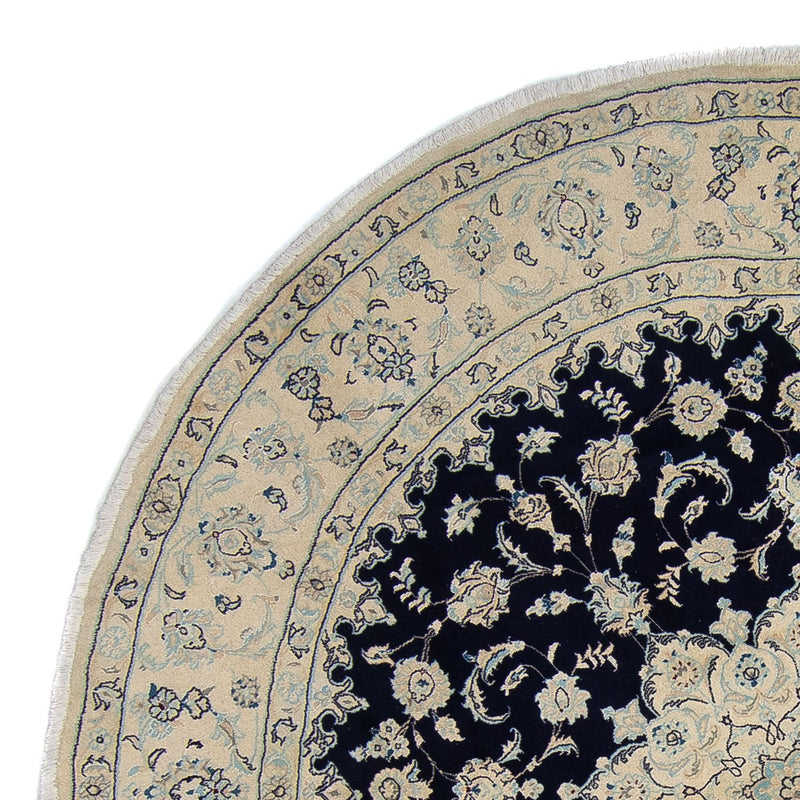 Persisk matta - Nain runt  - 300 x 300 cm - mörkblå