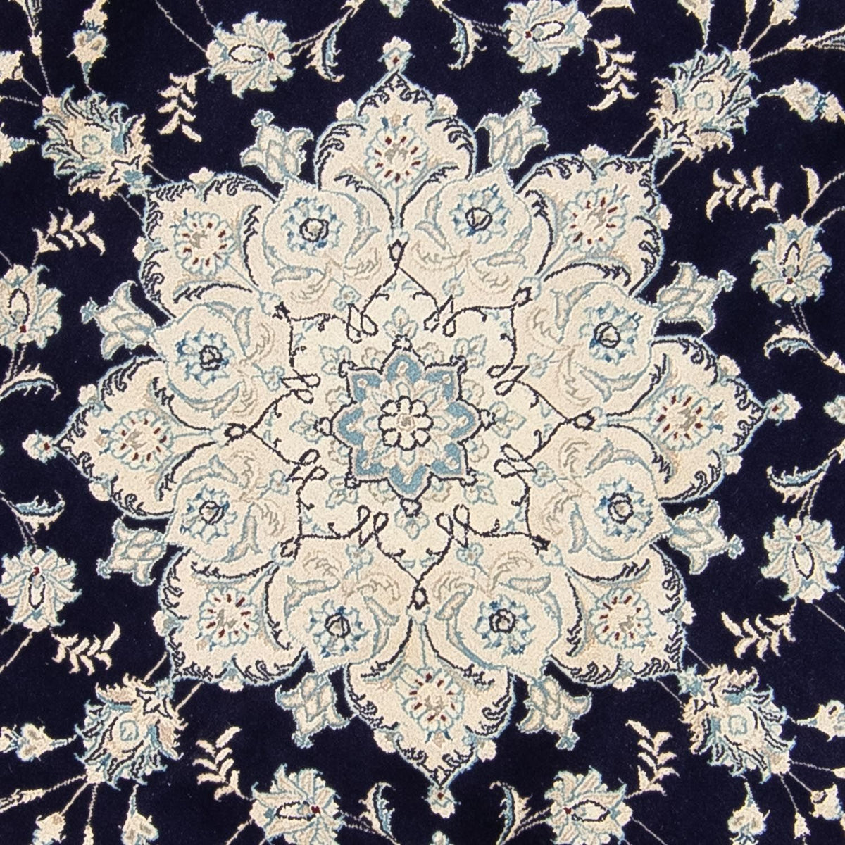 Persisk matta - Nain runt  - 290 x 290 cm - mörkblå