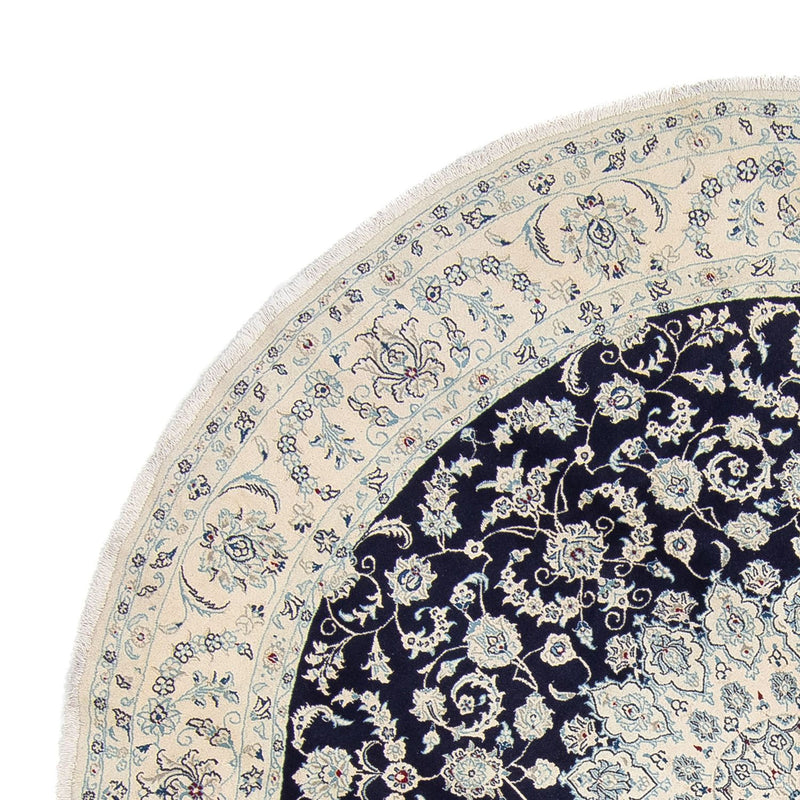 Persisk matta - Nain runt  - 300 x 300 cm - mörkblå