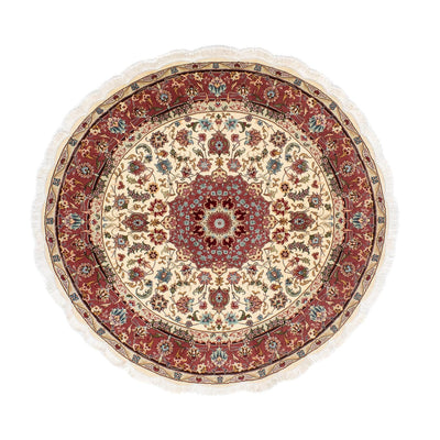 Persisk matta - Tabriz - Royal runt  - 145 x 145 cm - beige
