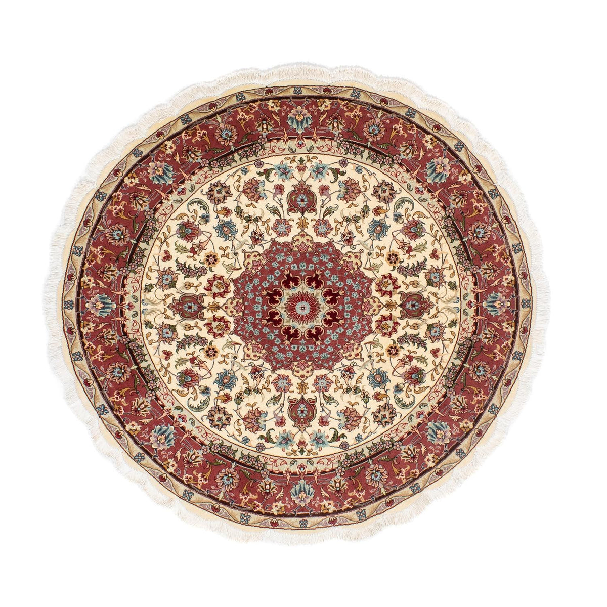 Persisk matta - Tabriz - Royal runt  - 145 x 145 cm - beige