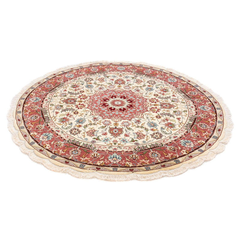 Persisk matta - Tabriz - Royal runt  - 145 x 145 cm - beige
