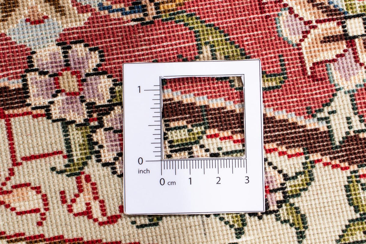 Persisk matta - Tabriz - Royal runt  - 145 x 145 cm - beige