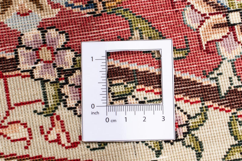 Persisk matta - Tabriz - Royal runt  - 145 x 145 cm - beige