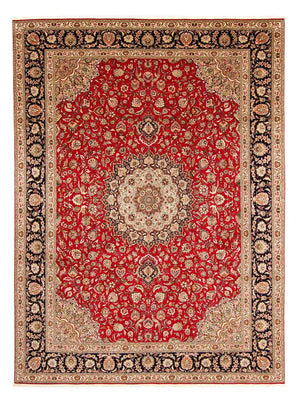 Persisk matta - Tabriz - Royal - 400 x 300 cm - mörkröd
