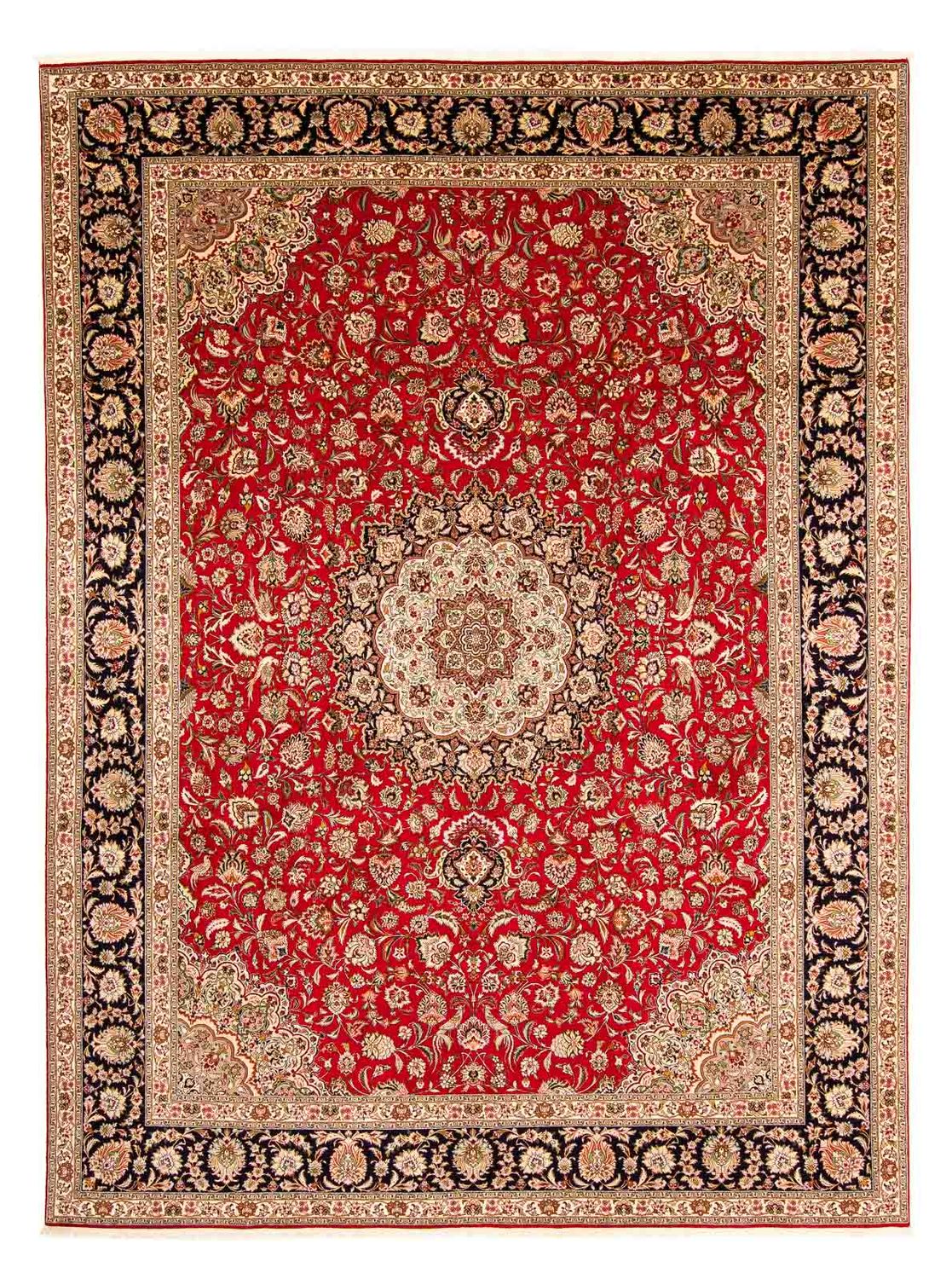 Persisk matta - Tabriz - Royal - 400 x 300 cm - mörkröd