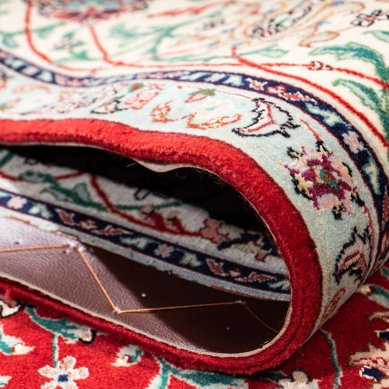 Persisk matta - Tabriz - 214 x 150 cm - mörkröd