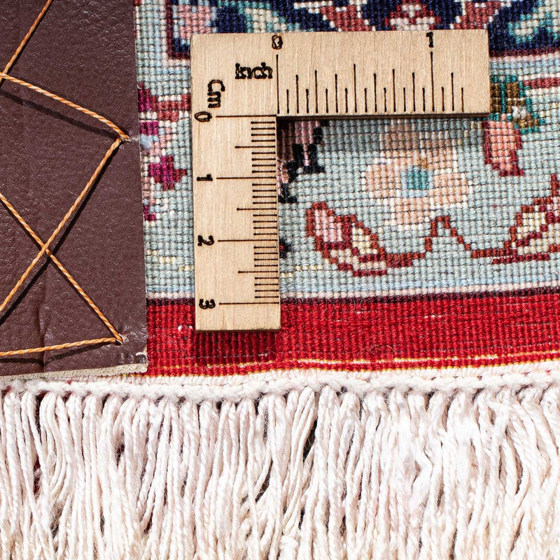 Persisk matta - Tabriz - 214 x 150 cm - mörkröd