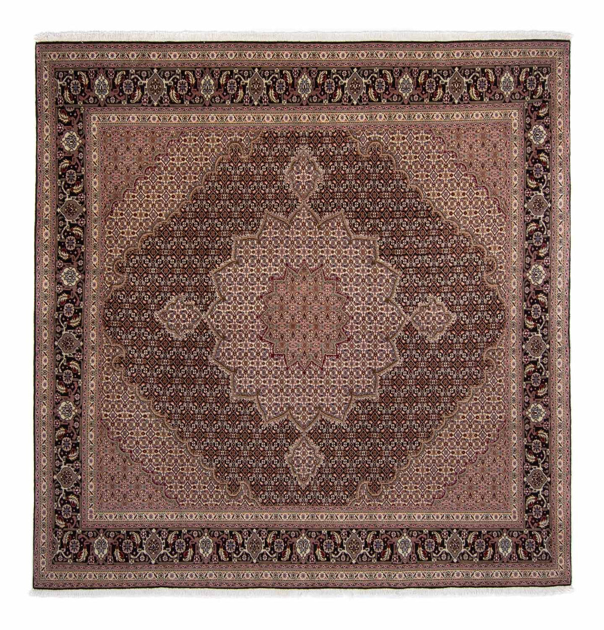 Persisk matta - Tabriz - Royal kvadrat  - 248 x 245 cm - brun