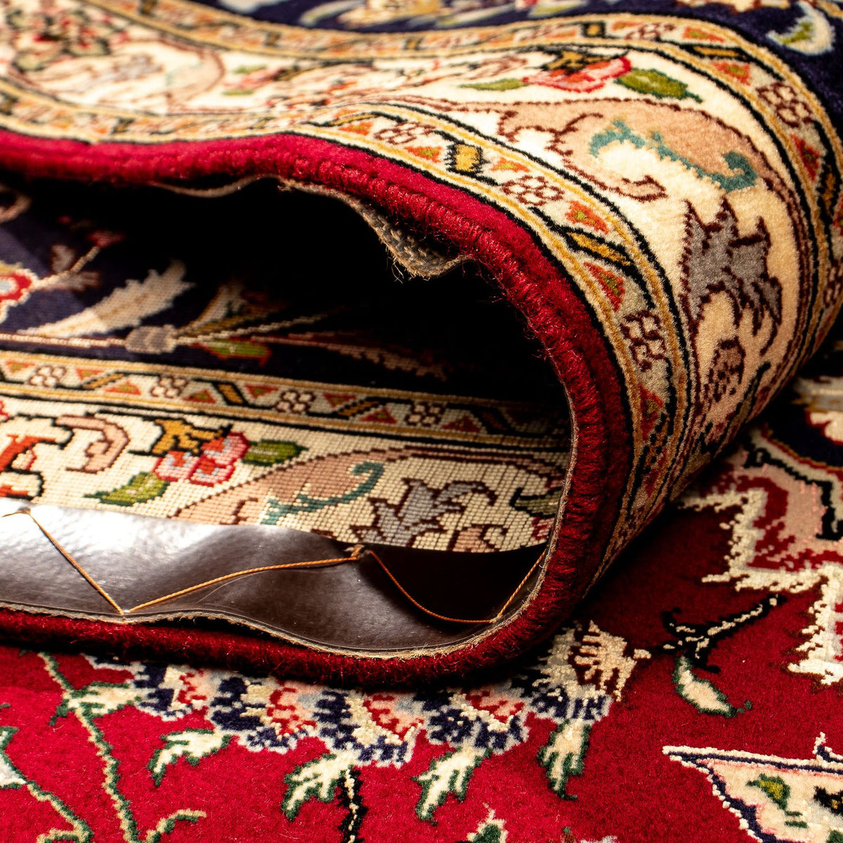 Persisk matta - Tabriz - Royal - 353 x 254 cm - mörkröd