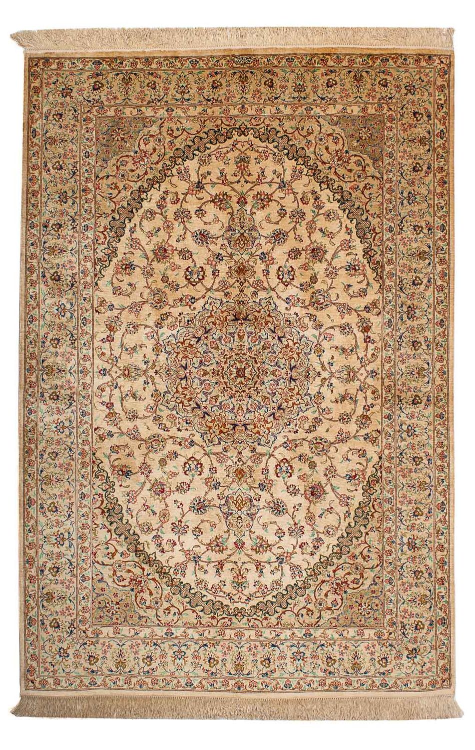 Persisk matta - Ghom - 195 x 131 cm - beige