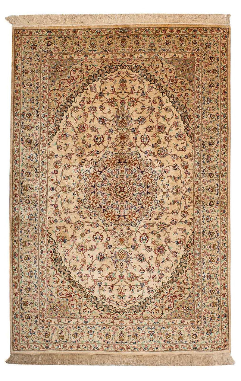 Persisk matta - Ghom - 195 x 131 cm - beige