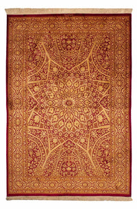 Silk Carpet - Ghom Silk - Premium - 216 x 132 cm - mörkblå