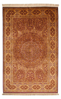 Silk Carpet - Ghom Silk - Premium - 216 x 132 cm - mörkblå