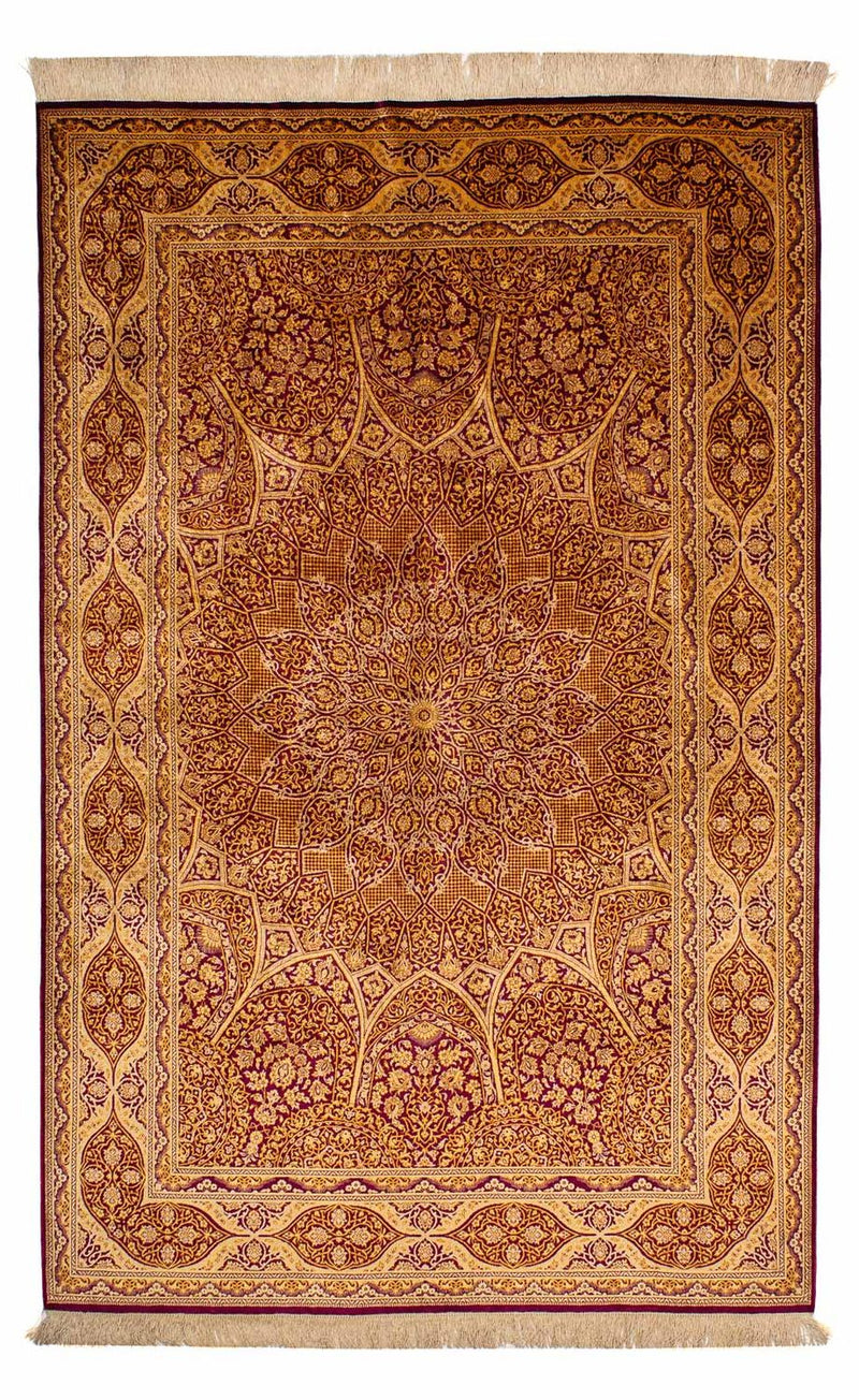 Silk Carpet - Ghom Silk - Premium - 216 x 132 cm - mörkblå