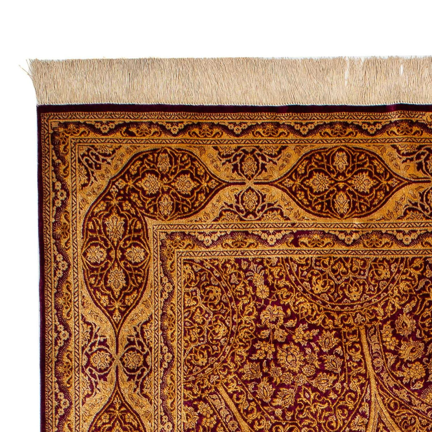 Qom silke Mattan 216x132cm - Persisk matta