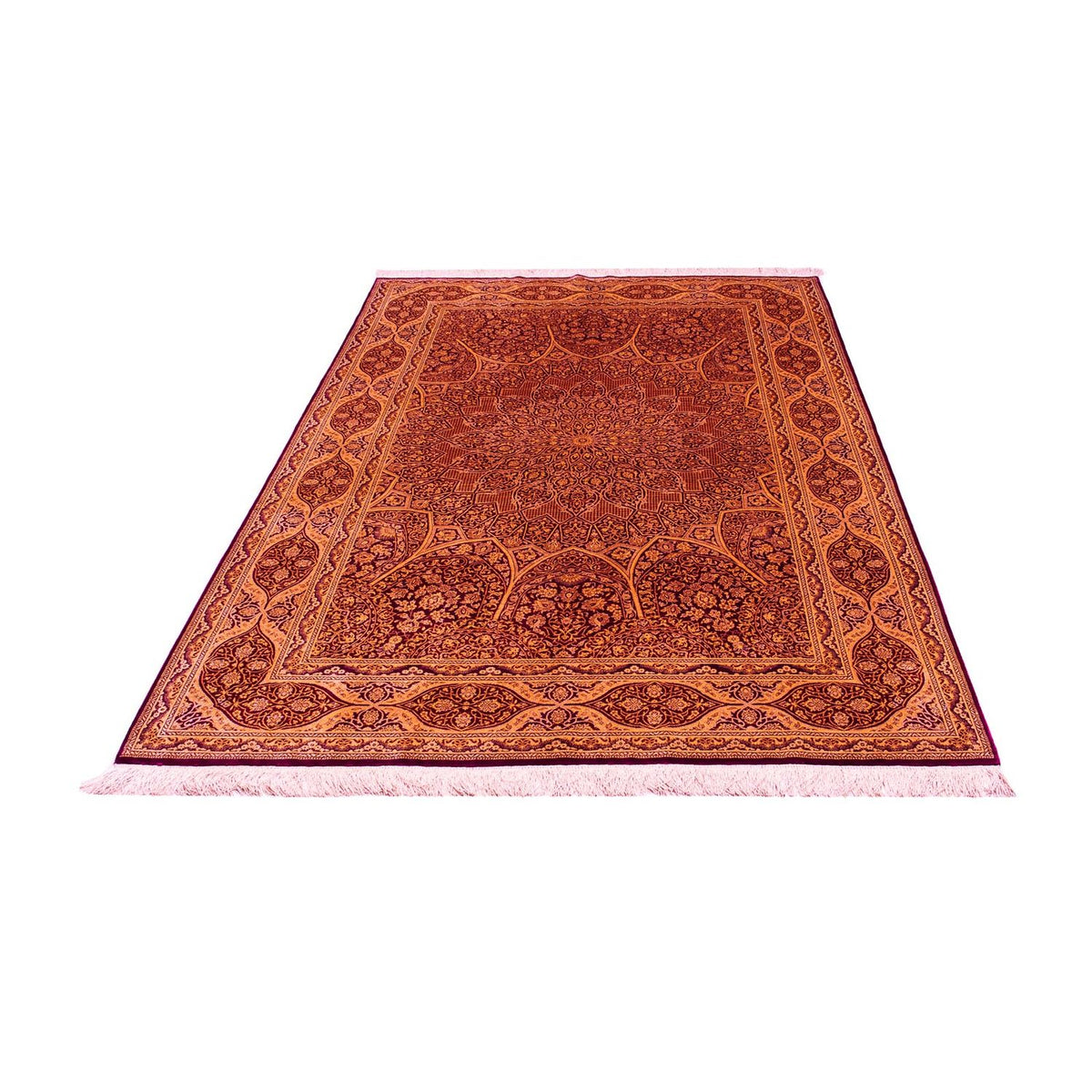 Silk Carpet - Ghom Silk - Premium - 216 x 132 cm - mörkblå