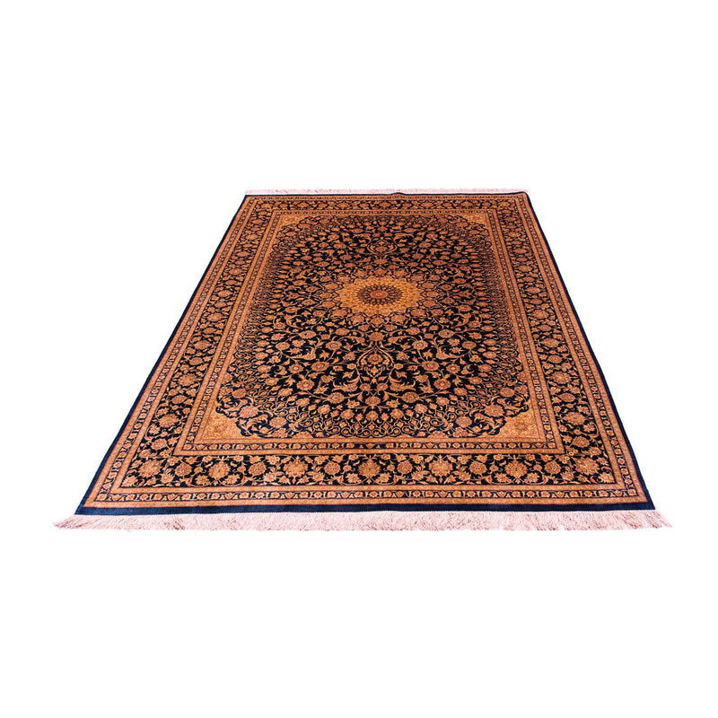 Silk Carpet - Ghom Silk - Premium - 216 x 132 cm - mörkblå