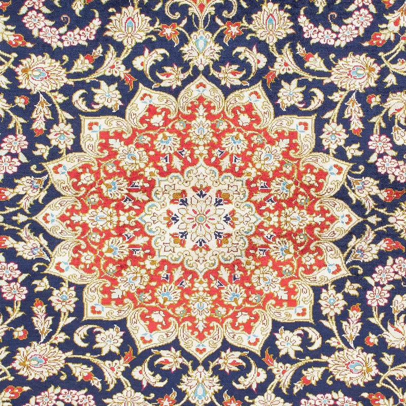 Persisk matta - Ghom - 153 x 100 cm - mörkblå