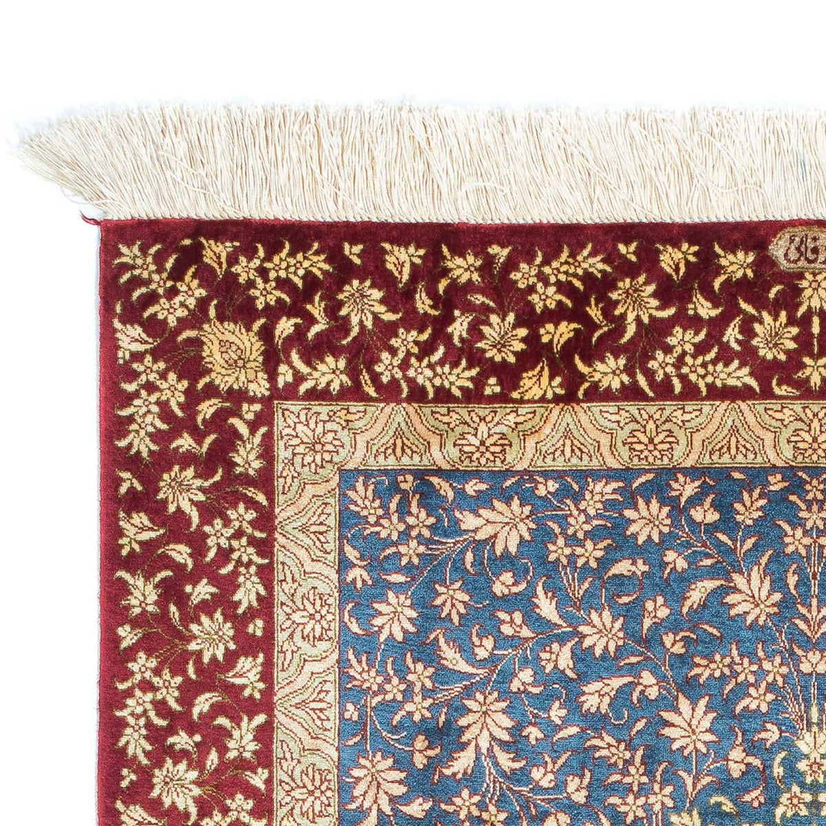 Persisk matta - Ghom - 123 x 78 cm - ljusblå