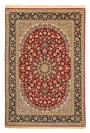 Persisk matta - Isfahan - Premium - 357 x 249 cm - mörkröd