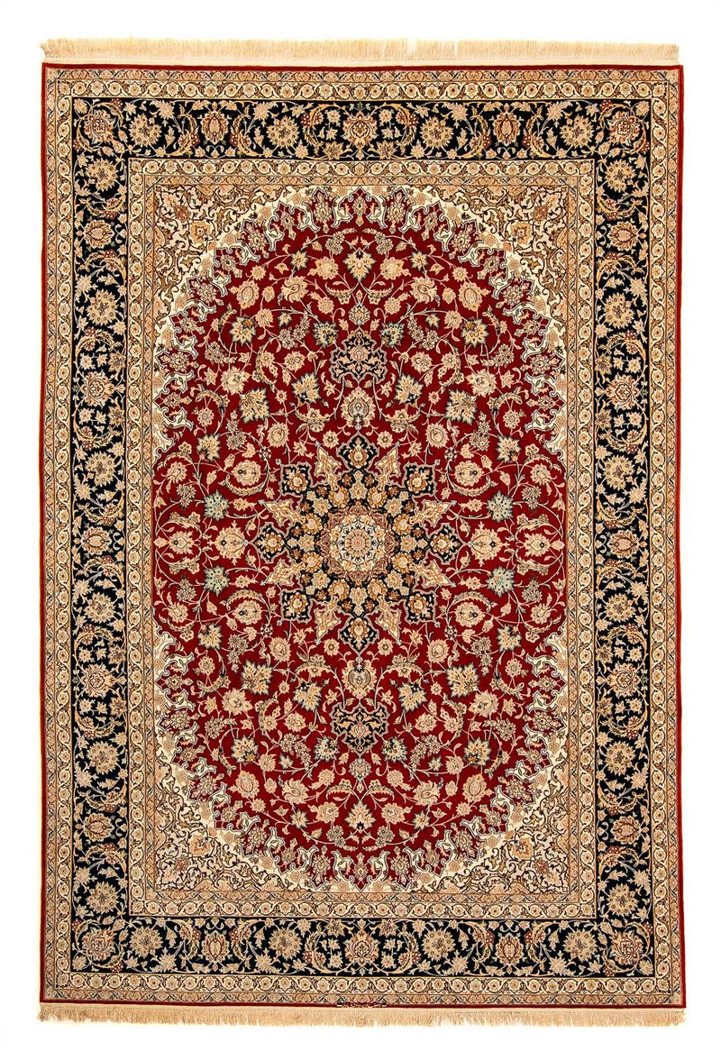 Persisk matta - Isfahan - Premium - 357 x 249 cm - mörkröd