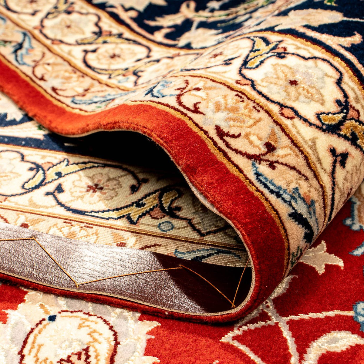 Persisk matta - Isfahan - Premium - 357 x 249 cm - mörkröd