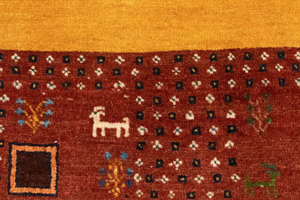 Gabbeh-matta - Loribaft Persian - 150 x 110 cm - guld