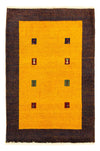 Loribaft Mattan 107x150cm - Perserteppich Wollteppich - Rektangulär / Guld / 107 x 150 cm Rektangulär