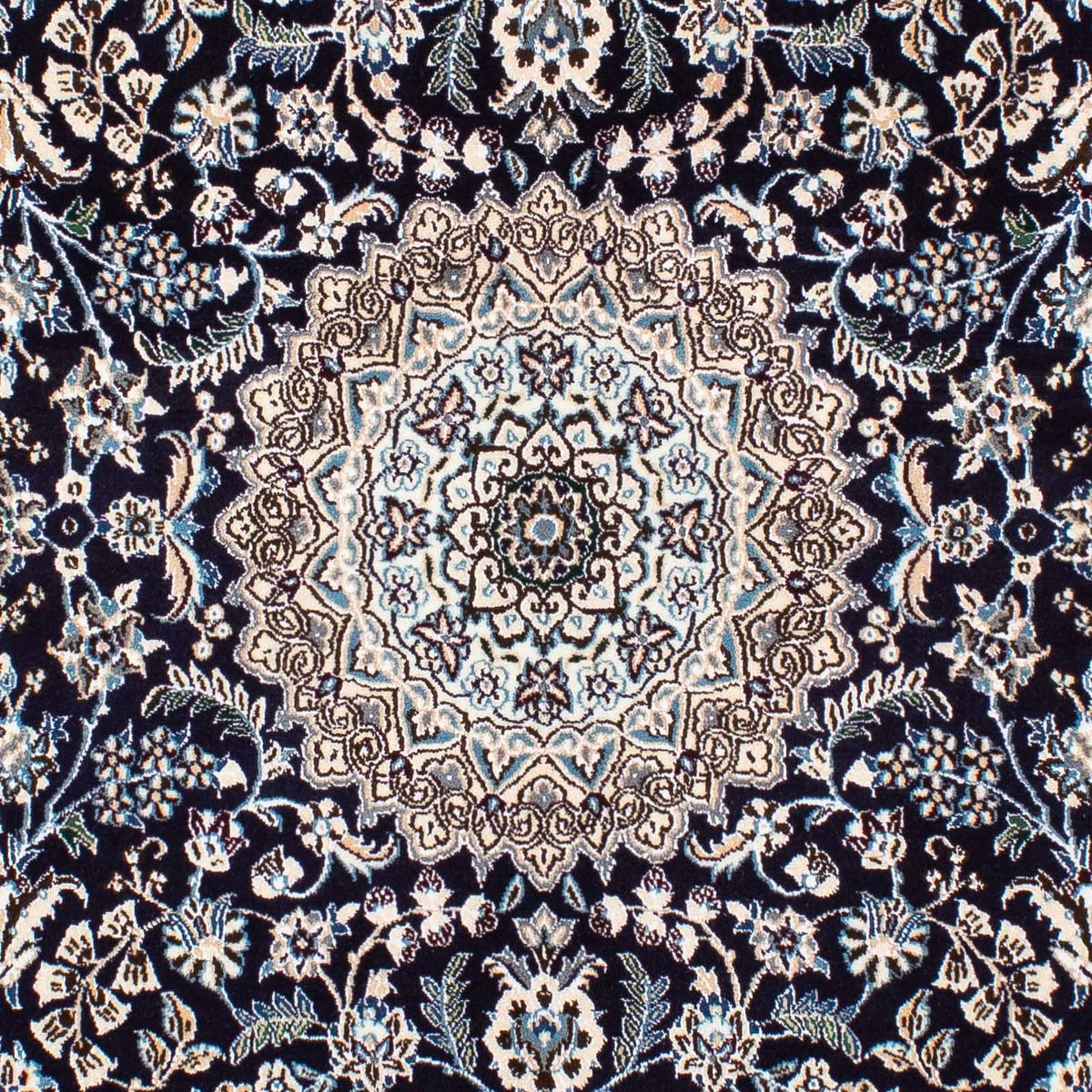 Persisk matta - Nain - Royal kvadrat  - 153 x 146 cm - mörkröd