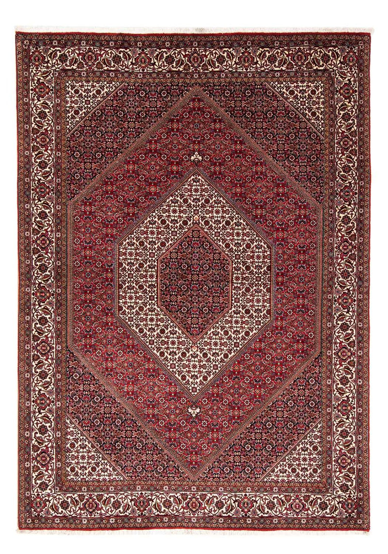 Persisk matta - Bijar - 246 x 171 cm - mörkröd