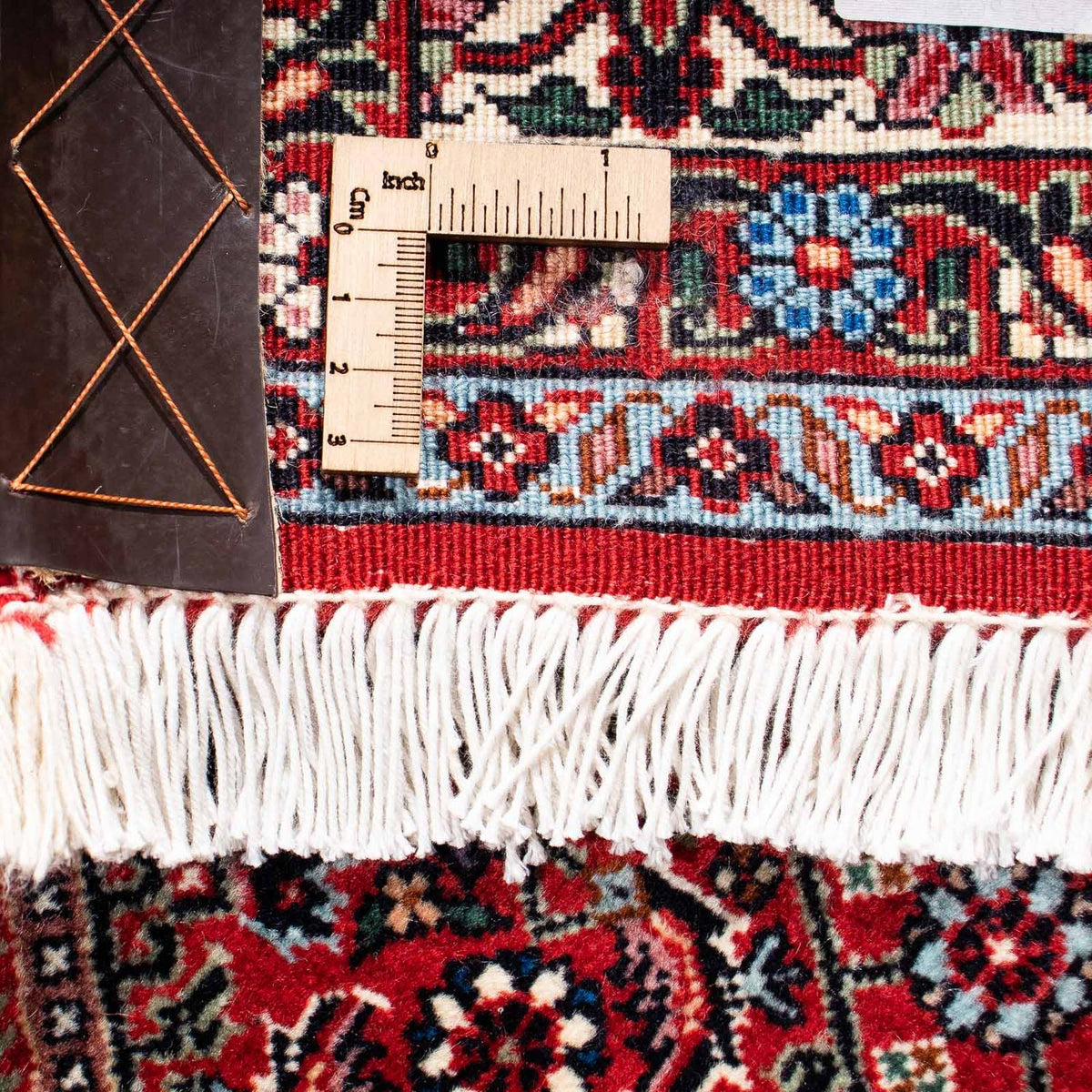 Persisk matta - Bijar - 246 x 171 cm - mörkröd