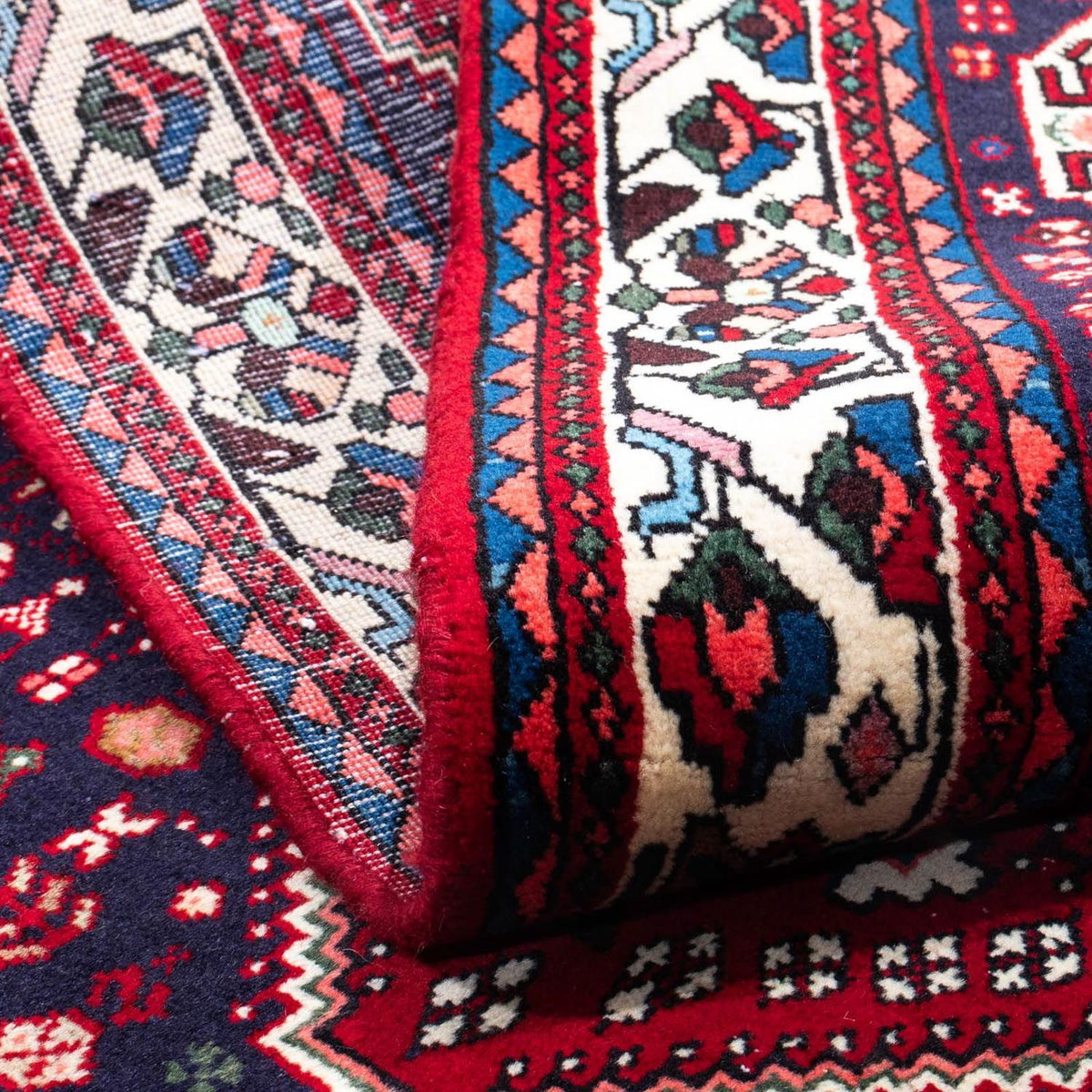 Persisk matta - Nomadic - 150 x 103 cm - mörkröd