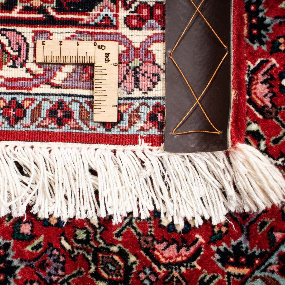 Persisk matta - Bijar kvadrat  - 212 x 206 cm - mörkröd