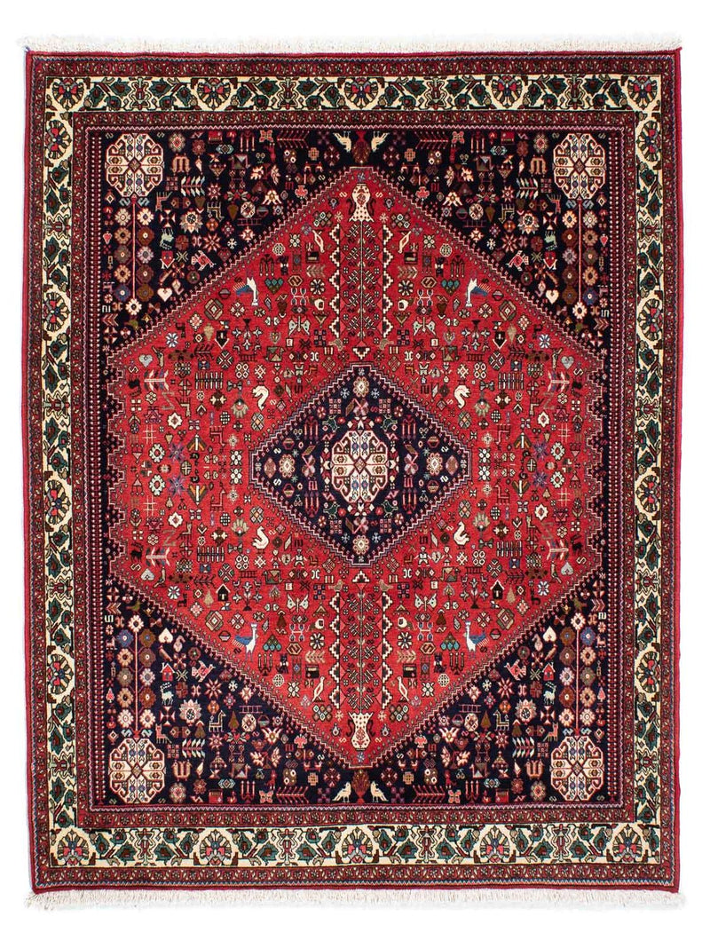 Gabbeh-matta - Kashkuli Persiska - 200 x 155 cm - mörkröd