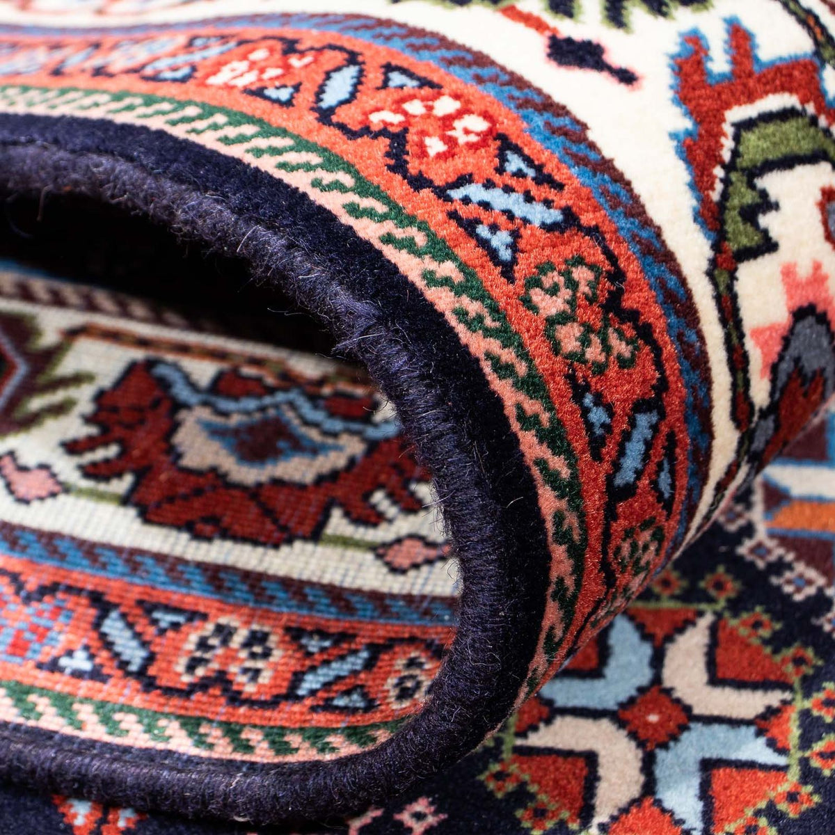 Gabbeh-matta - Kashkuli Persiska - 212 x 143 cm - mörkblå