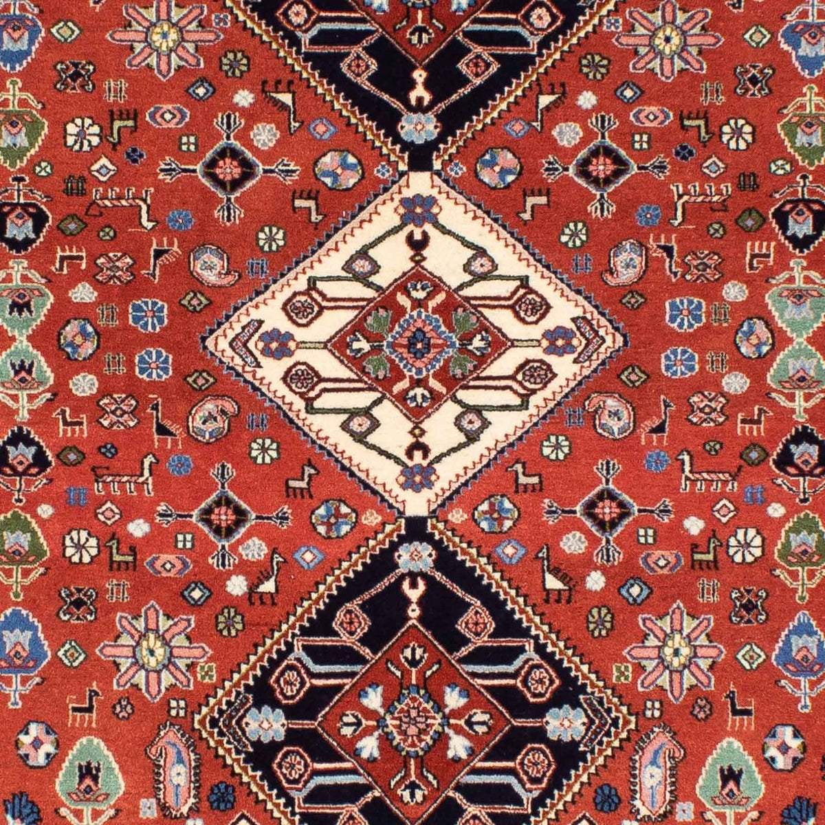 Gabbeh-matta - Kashkuli Persiska - 194 x 156 cm - brun