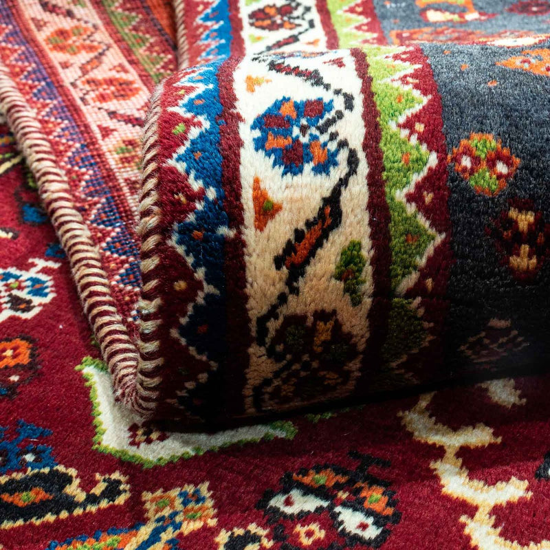 Persisk matta - Nomadic - 257 x 173 cm - mörkröd