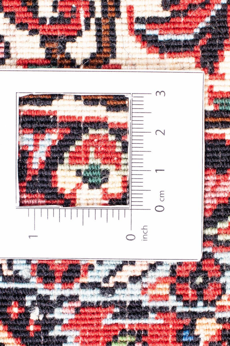 Persisk matta - Bijar runt  - 150 x 150 cm - mörkröd