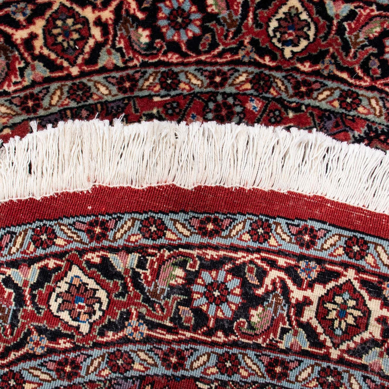 Persisk matta - Bijar runt  - 100 x 100 cm - mörkröd